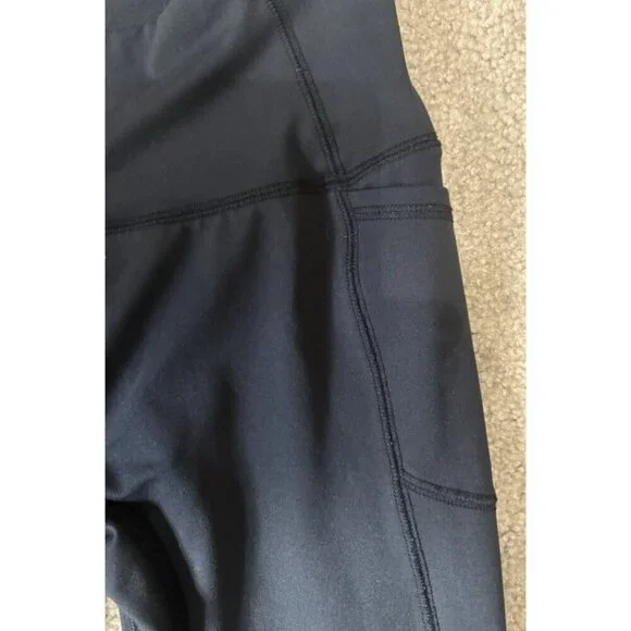 Free People Black Legging Women's Medium Gathered at bottom of leg 26" Inseam - Picture 4 of 7